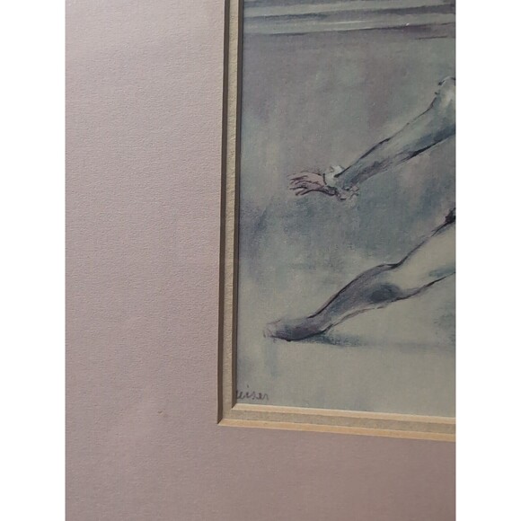 Framed & Matted William Yeiser Ballet impressions Print Cinderella 15X12 Vintage - Picture 3 of 7